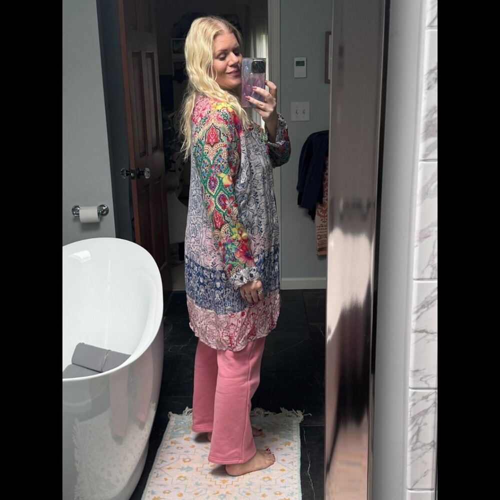 Stunning Johnny Was floral boho print Kimono/Tunic/Dress - medium